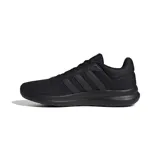 Championes Adidas Lite Racer 4.0, color negro con las tres tiras características de la marca en los laterales.