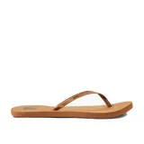 Ojotas Reef Bliss Nights color marrón con tiras finas.