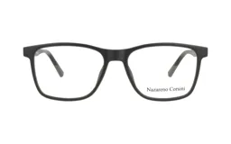 Armazón de lentes Nazareno Corsini modelo 0150, de diseño rectangular clásico en color negro mate.