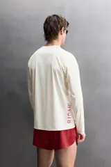 Camiseta deportiva de manga larga Zara Athleticz en colaboración con Ridar, color marrón, con tejido ligero perforado de secado rápido, cuello redondo y detalles de logos estampados.