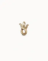 Dije dorado con forma del signo zodiacal Tauro, de la marca UNOde50.