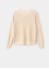 Jersey Klong de punto fino metalizado con lúrex, cuello redondo y manga larga.