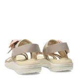 Sandalias deportivas Merrell District 4 Backstrap color caqui, con ajuste de velcro y suela de goma.