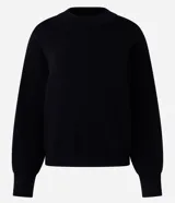 Buzo suéter en tricot de cuello redondo y manga larga con puños ajustados, de la marca Marfinno.