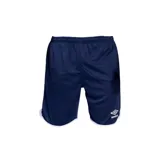 Short deportivo Umbro color azul marino, con cintura elástica y detalles en blanco en el borde inferior. Incluye el logo de la marca bordado en la pierna izquierda.
