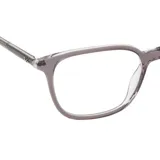 Armazón para lentes Ray Ban modelo 5406, color gris transparente, de forma cuadrada y fabricado en acetato.