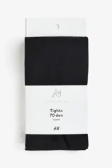 Medias opacas de 70 deniers con cintura elástica, de la marca H&M.
