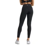 Calza deportiva New Balance Sleek Pocket High Rise Legging de tiro alto y color negro, con bolsillos laterales.
