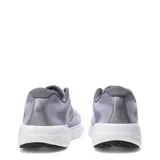 Championes de running New Balance modelo 411, color lila con detalles en gris y suela blanca con refuerzo negro en la puntera. Presentan el logo N en el lateral y tejido de malla transpirable.