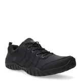 Zapatos urbanos Caterpillar de cuero negro, con diseño de costuras reforzadas, cordones al tono y suela de goma antideslizante con relieve.