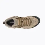 Bota de senderismo Merrell modelo Accentor 3 Mid WP, de media caña, confeccionada en una combinación de ante y malla. Presenta diseño impermeable, puntera protectora reforzada, entresuela de espuma EVA para amortiguación y suela de goma con tracción de alto rendimiento.