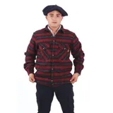 Camisa de manga larga con estampado de tartán en tonos azul marino, rojo y blanco. Confeccionada en 100% lana, con cuello abotonado y puños con botón. Corte clásico.