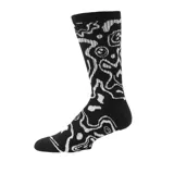 Medias tipo crew de Volcom con diseño estampado de caras sonrientes y formas abstractas en blanco y negro. Cuentan con tejido acanalado, soporte en el arco y talón reforzado.