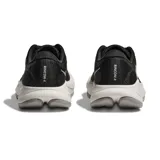 Championes de running Hoka Rincon 4, color negro con suela blanca y gris, diseño liviano con amortiguación y gran logo de la marca en el lateral.
