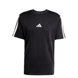 Remera Adidas Essentials 3 de corte clásico y ajuste regular, confeccionada en tejido jersey de algodón. Presenta cuello redondo acanalado, hombros ligeramente caídos, las icónicas tres tiras aplicadas en los hombros y el logo de las tres barras bordado en el centro del pecho.
