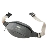 Riñonera gris con logo de Rip Curl estampado en blanco.