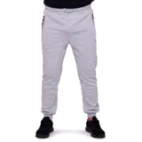 Pantalón deportivo Diadora de corte ajustado, confeccionado en tejido de felpa color gris melange. Presenta cintura elástica con cordón de ajuste, bolsillos laterales con cierre y puños elásticos en los tobillos.