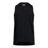 Musculosa deportiva Under Armour Tech Tank Solid, color negro, con cuello redondo y el logo de la marca en contraste sobre el pecho.
