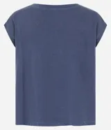 Remera deportiva de algodón con efecto desteñido, cuello redondo, manga corta sin sisa y estampado NYC Athletic.