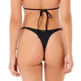 Bottom de bikini negro de Rip Curl, modelo Premium Surf Bare, con laterales ajustables con lazos.