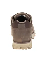 Zapato de cuero nobuk impermeable color marrón, con cordones, entresuela de amortiguación ligera y suela de goma duradera para mayor tracción.