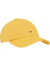 Gorra de béisbol amarilla de Tommy Hilfiger, con logo de la marca bordado en el frente.