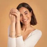 Pulsera de eslabones tipo rolo de plata 925, con cierre de mosquetón.