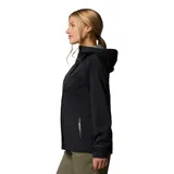 Campera impermeable Columbia con capucha ajustable, cierre frontal con solapa, bolsillos laterales con cremallera y puños ajustables. Cuenta con tecnología Omni-Tech para mayor transpirabilidad y protección contra la lluvia.