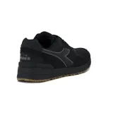 Championes Diadora Vinfa Lifestyle para hombre, color negro con detalles en gris y suela color caramelo.