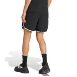Short deportivo Adidas Run Ess M20 M para hombre, color negro con detalles en blanco en los bordes y el logo de la marca.