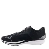 Championes deportivos Puma modelo Redeem Profoam, color negro con detalles en blanco. Presentan una parte superior de malla transpirable, cierre con cordones y suela con tecnología Profoam para mayor amortiguación.