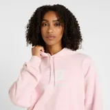 Canguro rosa de algodón con capucha y logo de New Balance estampado en el pecho.