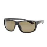 Lentes de sol MDQ con armazón de plástico negro mate y cristales oscuros. Presentan un diseño deportivo envolvente con el logo de la marca en la patilla.