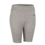 Calza deportiva gris melange de tiro medio, marca Topper, con logo estampado en la pierna.