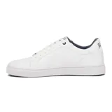 Championes urbanos Penguin modelo Fortuna, color blanco con logo de pingüino bordado en azul marino.