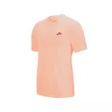 Remera Nike de manga corta, color negro, con cuello redondo y el logo bordado en blanco en el lado izquierdo del pecho.