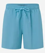 Bermuda básica masculina de microfibra en color negro, con cintura elástica ajustable mediante cordón y bolsillos laterales.