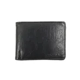 Billetera O'Neill modelo OMS1BI01 de color negro, con diseño clásico plegable y el logo de la marca grabado en la esquina inferior derecha.