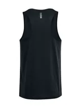 Musculosa deportiva Under Armour de corte sin mangas, color negro, con logo de la marca en contraste sobre el pecho. Confeccionada en tejido técnico ligero, transpirable y de secado rápido con tecnología anti-olor.
