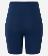 Bermuda deportiva Get Over de poliamida color marrón, con cintura ancha y diseño de tiro alto.