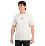 Remera de manga corta O'Neill color beige, con cuello redondo y logo de la marca estampado en el centro del pecho.