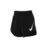 Short deportivo negro de tejido ligero con tecnología Dri-FIT y cintura elástica. Presenta el logo de Nike en color blanco en la pierna derecha.
