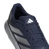 Championes Adidas Duramo SL 2 para hombre, color azul marino con detalles plateados y suela blanca.