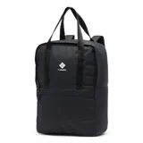 Mochila Columbia Trail Traveler de 18 litros, color negro, con diseño versátil para uso urbano o al aire libre. Cuenta con compartimento para computadora portátil de hasta 15 pulgadas, bolsillo lateral para botella de agua, bolsillo frontal con cierre y respaldo acolchado para mayor soporte.