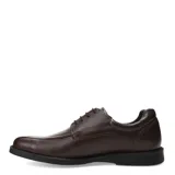 Zapato de vestir para hombre, estilo derby, color negro con cordones y suela flexible.