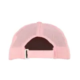 Gorro con visera Diadora de color rosado, con paneles laterales y traseros de red, y logo bordado en blanco en el frente.