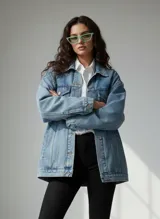 Lentes de sol de montura ancha y forma geométrica (cat-eye alargado), color verde menta. Lentes con tinte verde claro.