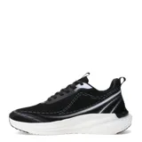 Championes urbanos Umbro modelo Vex, color negro con detalles en blanco y gris. Presentan una capellada de malla transpirable con refuerzos sintéticos, logo de la marca en el lateral y una entresuela robusta de diseño moderno.