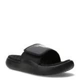 Sandalias de hombre Tiffosi, color negro, tipo chancla con tira superior ajustable con velcro y plantilla anatómica texturizada.