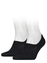 Pack de dos pares de medias tobilleras invisibles Tommy Hilfiger, color negro.